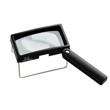 Combination Hand Held/Stand Magnifier - Diopter 6.3D - Lens Size: 100 x 50 mm