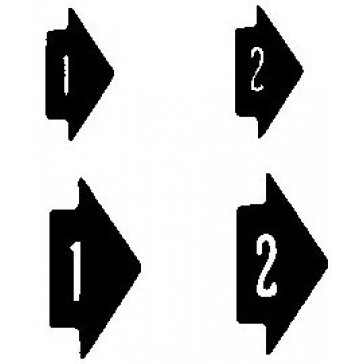 Arrowheads (Black on White) Transfer Sheet