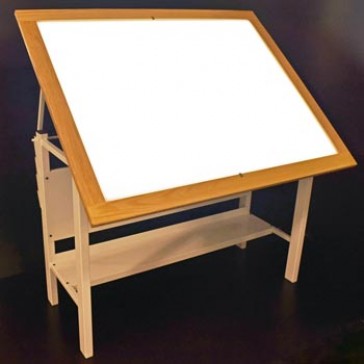 Oak-Trimmed LED Light Tables