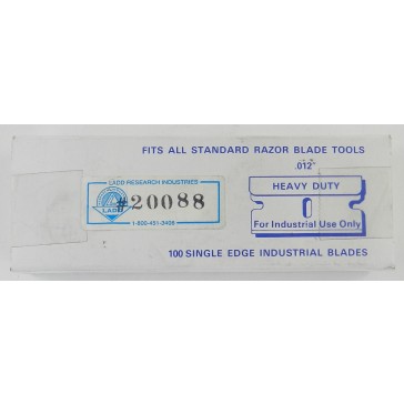 Single edge, 0.012" thick, Heavy-Duty, Carbon Steel Razor Blades