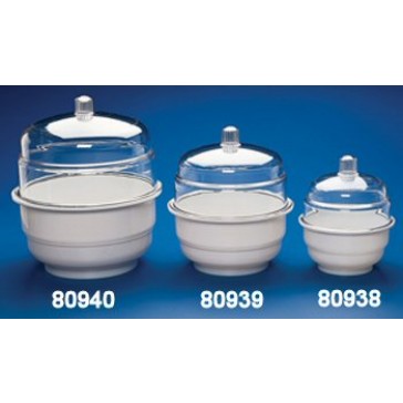 Space Saver Desiccator with Polypropylene Bottom & Without Vacuum Ports