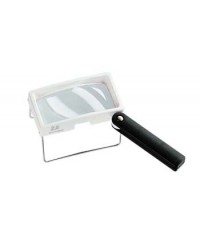 Combination Hand Held/Stand Magnifier - Diopter 6.3D - Lens Size: 100 x 50 mm 