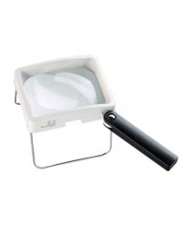 Combination Hand Held/Stand Magnifier - Diopter 7D - Lens Size: 100 x 75 mm