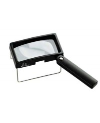 Combination Hand Held/Stand Magnifier - Diopter 6.3D - Lens Size: 100 x 50 mm