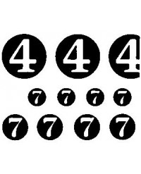 Black Circled Numbers  and Check Marks Transfer Sheet