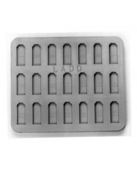 SKU: 21780 Special Flat Mold - Each depression 14mm long x 3.5mm wide x 2.4mm deep