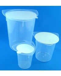 Beaker Caps on Tri-Pour Beaker