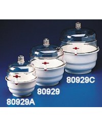 Space Saver Desiccator with Polypropylene Bottom & Vacuum Ports