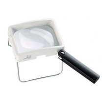 Combination Hand Held/Stand Magnifier - Diopter 7D - Lens Size: 100 x 75 mm