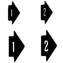 Arrowheads (Black on White) Transfer Sheet