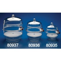 Space Saver Desiccator with Clear Polypropylene Bottom & Vacuum Ports