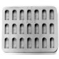 SKU: 21785 Special Flat Mold - Each depression 14mm long x 3.5mm wide x 6mm deep